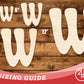 Unfinished Wood Groovy W Font Shape | DIY Craft Cutout | up to 46" DIY