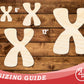 Unfinished Wood Groovy X Font Shape | DIY Craft Cutout | up to 46" DIY