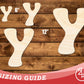 Unfinished Wood Groovy Y Font Shape | DIY Craft Cutout | up to 46" DIY