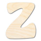 Unfinished Wood Groovy Z Font Shape | DIY Craft Cutout | up to 46" DIY