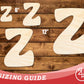 Unfinished Wood Groovy Z Font Shape | DIY Craft Cutout | up to 46" DIY