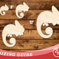 Unfinished Wood Chameleon Shape | DIY Craft Cutout | up to 46" DIY