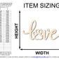 Unfinished Wood Paw Print Love Shape | JGrondz | DIY Craft Cutout | up to 46" DIY