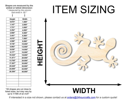 Unfinished Wood Lizard Shape | JGrondz | DIY Craft Cutout | up to 46" DIY