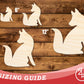 Unfinished Wood Fox Sitting Shape | JGrondz | DIY Craft Cutout | up to 46" DIY