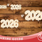Unfinished Wood 2026 Balloons Shape | DIY Craft Cutout | up to 46" DIY