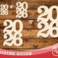 Unfinished Wood Year 2026 Shape | DIY Craft Cutout | up to 46" DIY