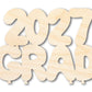Unfinished Wood 2027 Grad Shape | DIY Craft Cutout | up to 46" DIY