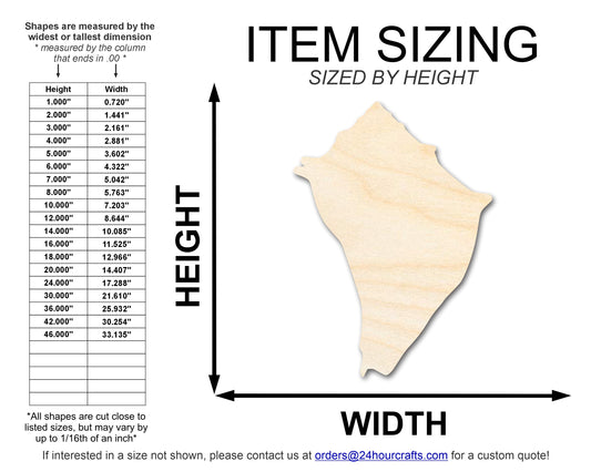 Unfinished Wood Conch Shell Shape | DIY Craft Cutout | up to 46" DIY