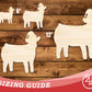 Unfinished Wood Cow With Santa Hat Shape | DIY Craft Cutout | up to 46" DIY