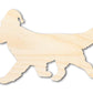 Unfinished Wood Golden Retriever With Santa Hat Shape | DIY Craft Cutout | up to 46" DIY