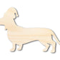 Unfinished Wood Dachshund With Santa Hat Shape | DIY Craft Cutout | up to 46" DIY