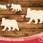 Unfinished Wood Bear With Santa Hat Shape | DIY Craft Cutout | up to 46" DIY