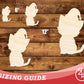 Unfinished Wood Cute Cat With Santa Hat Shape | DIY Craft Cutout | up to 46" DIY