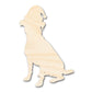 Unfinished Wood Dog With Santa Hat Shape | DIY Craft Cutout | up to 46" DIY