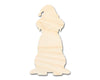 Unfinished Wood Puppy With Santa Hat Shape | DIY Craft Cutout | up to 46" DIY