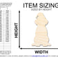 Unfinished Wood Puppy With Santa Hat Shape | DIY Craft Cutout | up to 46" DIY