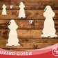 Unfinished Wood Puppy With Santa Hat Shape | DIY Craft Cutout | up to 46" DIY