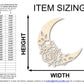 Unfinished Wood Floral Moon Shape | JGrondz | DIY Craft Cutout | up to 46" DIY |