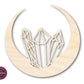 Unfinished Wood Crystal Moon Shape | JGrondz | DIY Craft Cutout | up to 46" DIY |