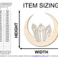 Unfinished Wood Crystal Moon Shape | JGrondz | DIY Craft Cutout | up to 46" DIY |