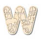 Unfinished Wood Layered Themed Letters | Jungle Animals | A-Z | 2 Piece | up to 24"