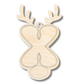 Unfinished Wood Layered Letter and Number Reindeer Ornaments | A-Z | 0-9 | 3 Piece | 6" Tall | 1/8" Wood | Wood Craft DIY