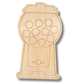 Unfinished Wood Etched Gumball Machine Shape | Paint By Line Crafts | up to 30" DIY