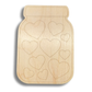 Unfinished Wood Etched Jar of Hearts Shape | Paint By Line Crafts | up to 30" DIY