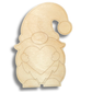 Unfinished Wood Etched Heart Gnome Shape | Paint By Line Crafts | up to 30" DIY