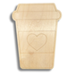 Unfinished Wood Etched Cute Latte Shape | Paint By Line Crafts | up to 30" DIY