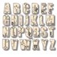 Unfinished Wood Layered Themed Letters | Rodeo | A-Z | 2 Piece | up to 24"