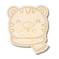 Unfinished Wood Etched Tiger Head Shape | Paint By Line Crafts | up to 30" DIY