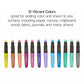 Mixed Media Gel Stick Crayons - 12 Metallic Colors