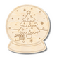 Unfinished Wood Etched Tree Snowglobe Shape | Paint By Line Crafts | up to 30" DIY