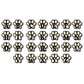 Unfinished Wood Layered Letter Paw Print Tags | A-Z | 2 Piece | 5" Wide | 1/8" Wood | Wood Craft DIY