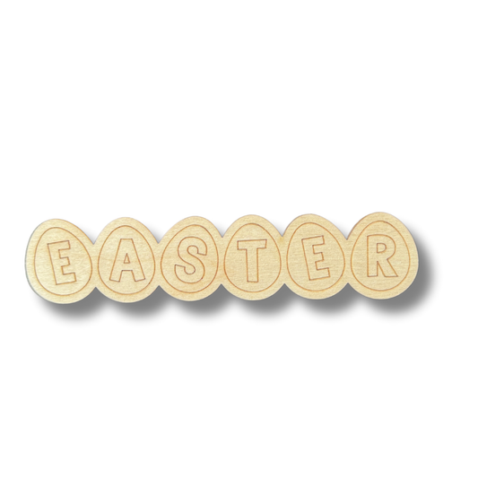 Unfinished Wood Etched Easter Eggs Shape | Paint By Line Crafts | up to 30" DIY