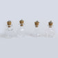 Mini Glass Potion Bottle Charms with Cork Set of 4 Clear Message in a Bottle for DIY Jewelry & Crafts