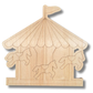 Unfinished Wood Etched Carousel Shape | Paint By Line Crafts | up to 30" DIY