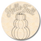 Unfinished Wood Hello Fall Pumpkins Door Sign Kit | Wood Craft Cutouts | 1/4" Thick |