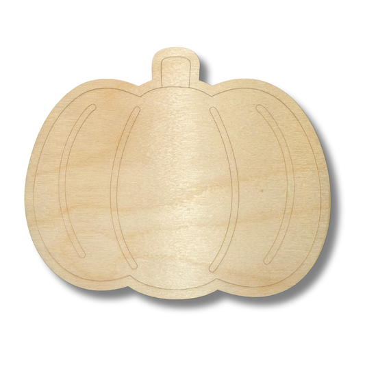 Unfinished Wood Etched Pumpkin Shape | Paint By Line Crafts | up to 30" DIY