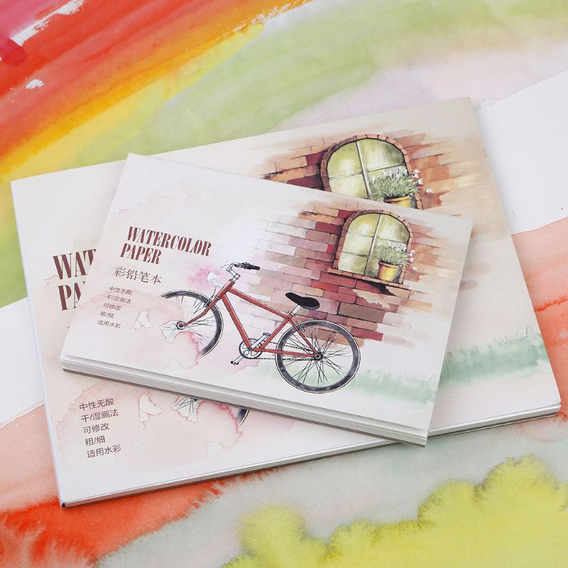 12-Sheet A5/A6 Watercolor Sketchbook – High-Quality Art Paper