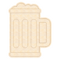 Unfinished Wood Etched Beer Mug Shape | Paint By Line Crafts | up to 30" DIY