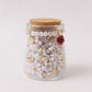 Juliet Floral Gold and White Alphabet Bead DIY Word Bracelt Kit with Red Rose Charm