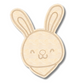 Unfinished Wood Etched Bunny Head Shape | Paint By Line Crafts | up to 30" DIY