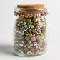 HELLO FALL Mixed Metal Letter & Pearl Beads with Gold Fox Charm DIY Jewelry Jar