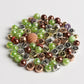 HELLO FALL Mixed Metal Letter & Pearl Beads with Gold Fox Charm DIY Jewelry Jar