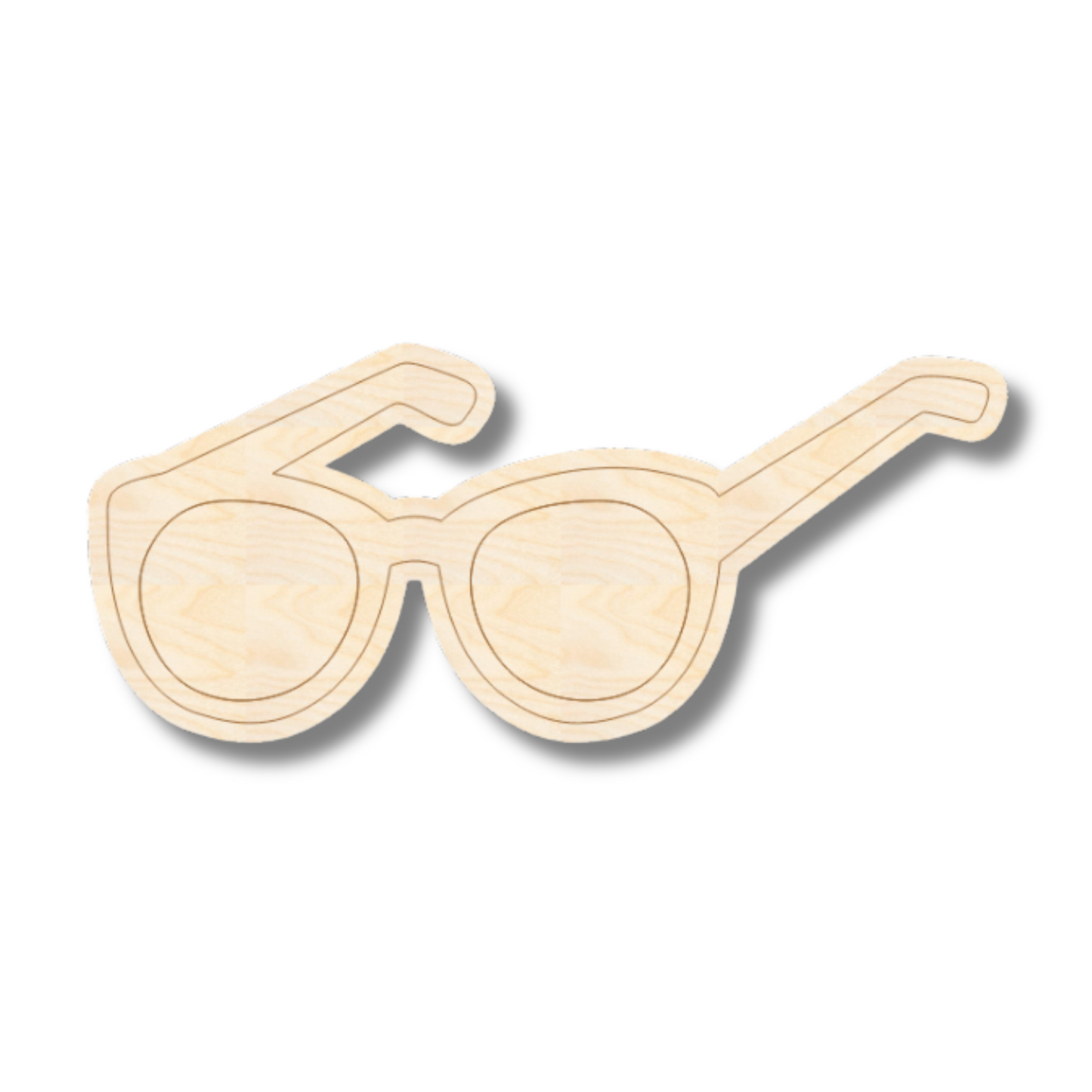 Unfinished Wood Etched Sunglasses Shape | Paint By Line Crafts | up to 30" DIY