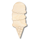 Unfinished Wood Etched Triple Stack Ice Cream Shape | Paint By Line Crafts | up to 30" DIY