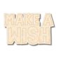 Unfinished Wood Etched Make a Wish Shape | Paint By Line Crafts | up to 30" DIY